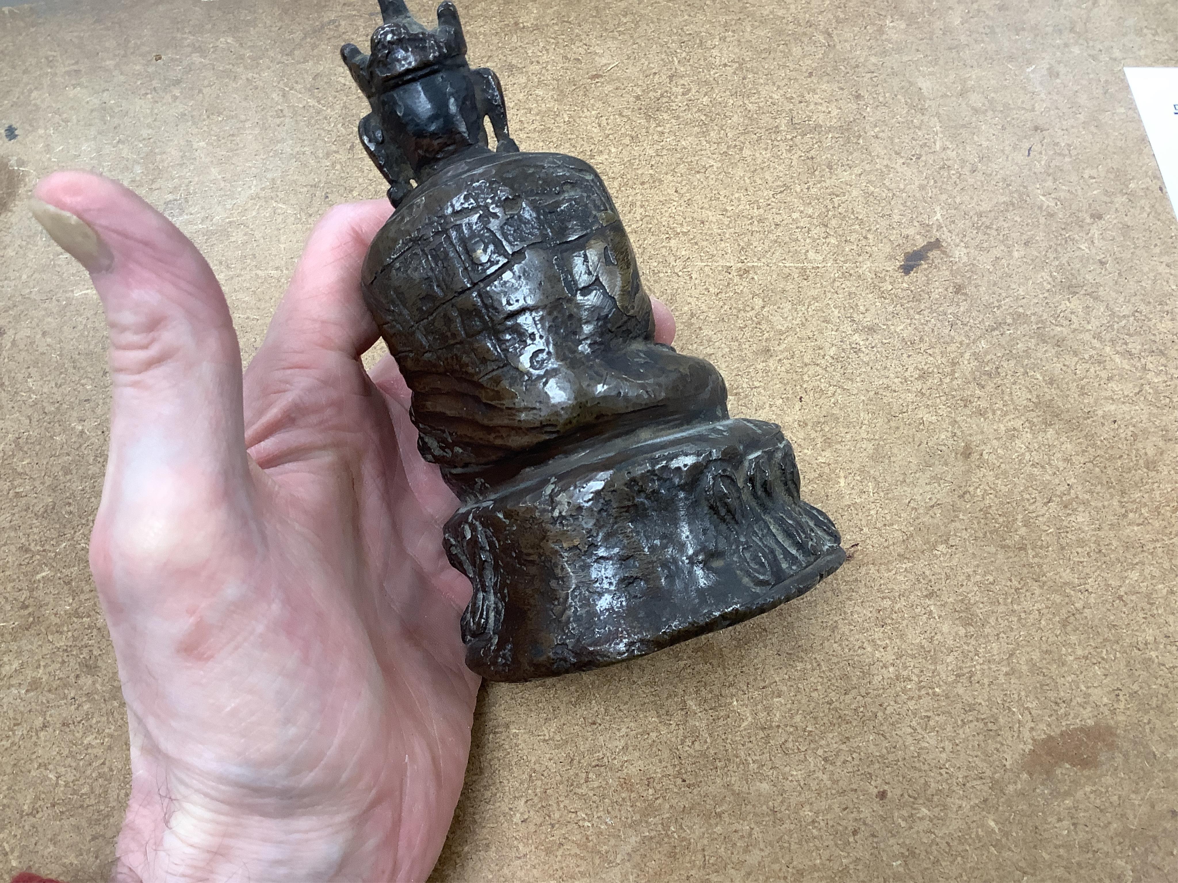 A Nepalese copper alloy figure of Vairocana, 19th century or later